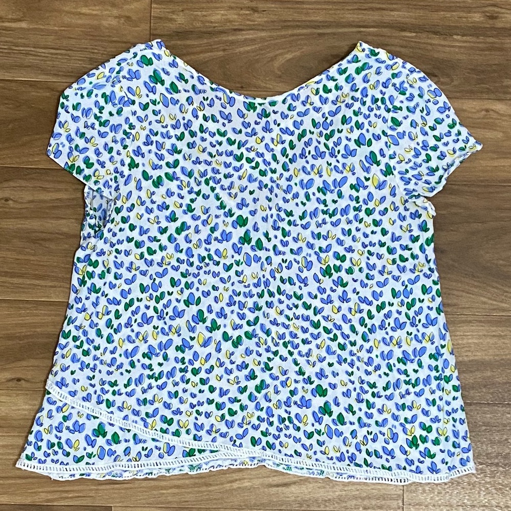 Zara Trafaluc floral cropped shirt